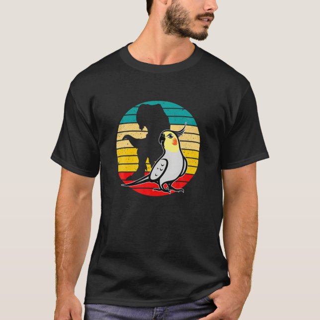 Camiseta Parrot Rex, Dinosaur Shadow Birb Meme Cockatoo (Anverso)
