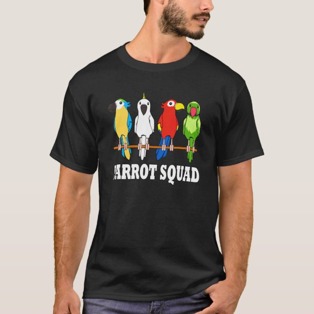 Camiseta Parrot Squad Cute Team Parrot Bird (Anverso)