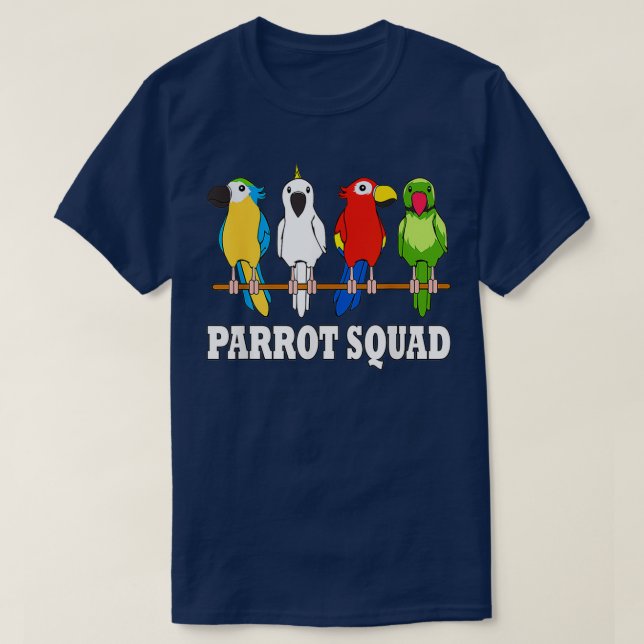 Camiseta Parrot Squad Cute Team Parrot Bird (Diseño del anverso)