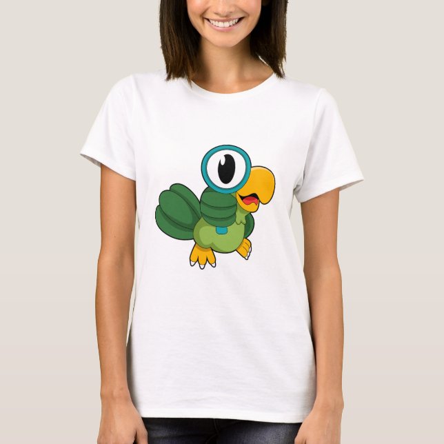 Camiseta Parrot with Magnifying glass (Anverso)