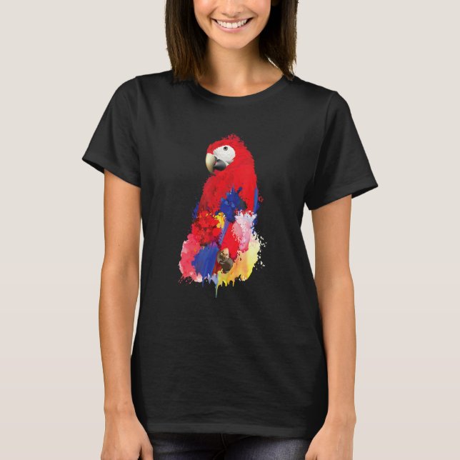 Camiseta Parrot Zoo Exótico De Aves Animal Budgerigar Budge (Anverso)