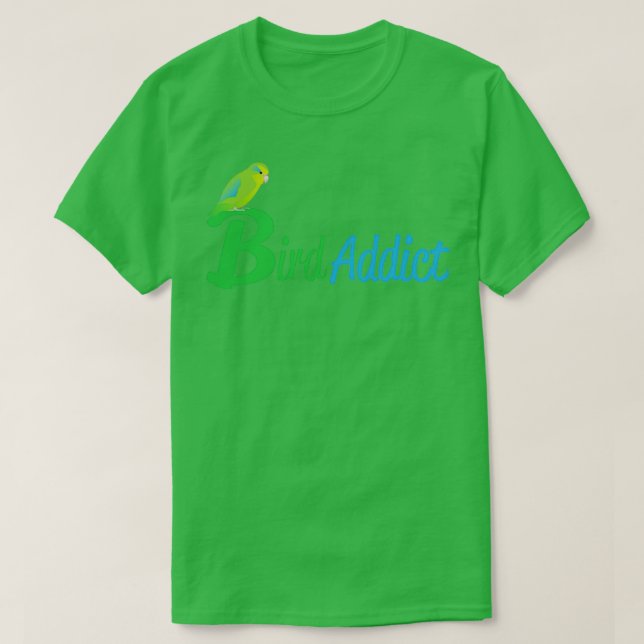 Camiseta Parrotlet Bird Addicant Color (Diseño del anverso)