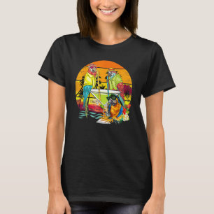 Camiseta Parrots Beben Margarita En Verano Vacacional Ave