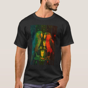 Camiseta Parrots Bebiendo Margarita Hawái Hombres Vacantes 