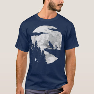 Camiseta Parrots Cockatoo Full Moon At Night Bird Lover Pet