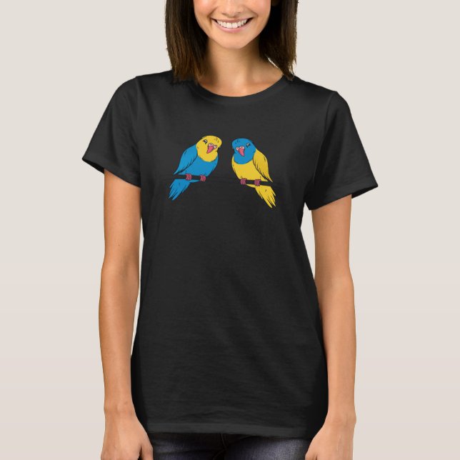 Camiseta parrots peace love couple (Anverso)