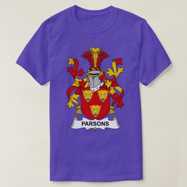 Camiseta Parsons Coat of Arms Family Crest  (Diseño del anverso)