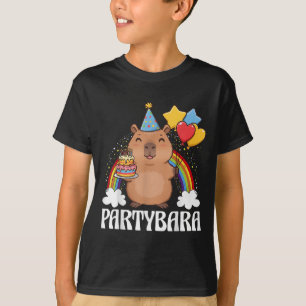 Camiseta Parte de Cumpleaños Divertida Capybara Niños Chico