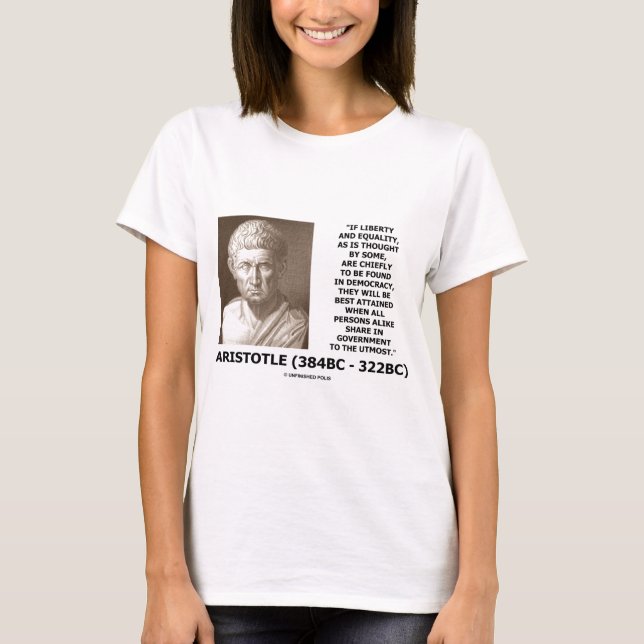 Camiseta Parte de la democracia de la igualdad de la (Anverso)
