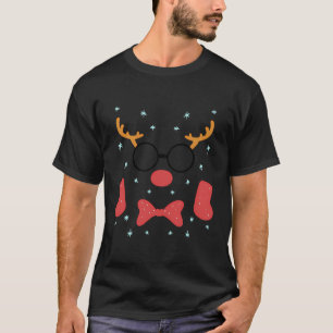 Camiseta Parte de Navidades de la nariz roja de los renos d