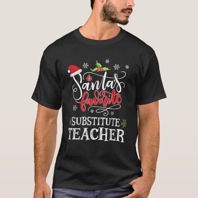 Camiseta Parte de Navidades de profesores sustitutos favori (Anverso)
