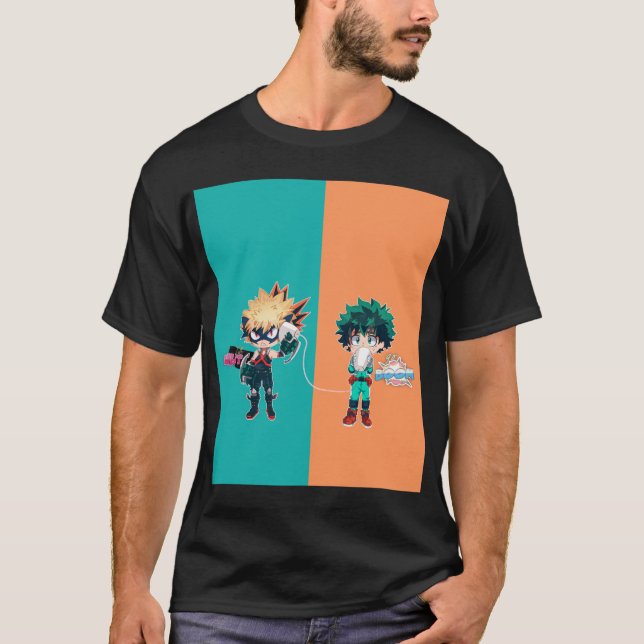 Camiseta parte de portada de bakugou + material de bakudeku (Anverso)
