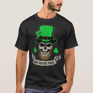 Camiseta Parte Irlandés All Trouble Saint Paddy Shamrock Sa