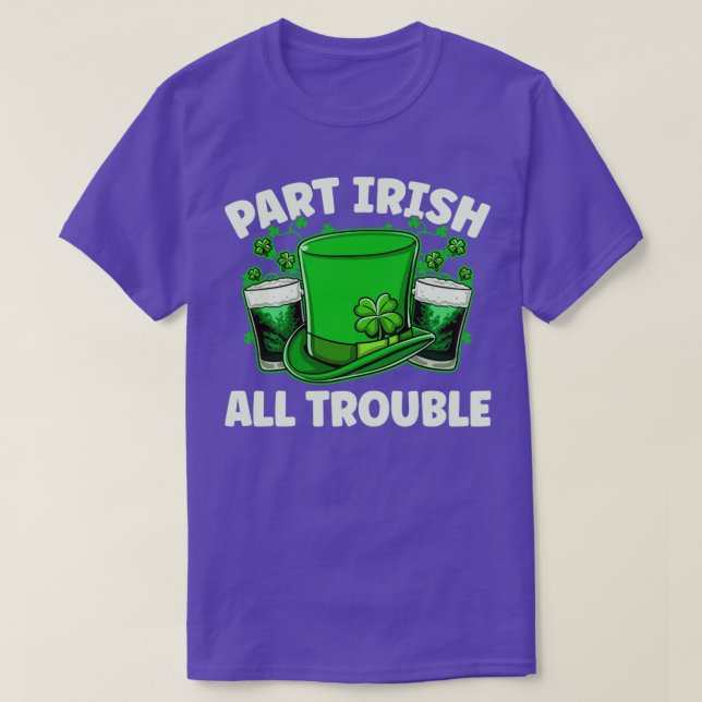 Camiseta Parte Irlandés All Trout Beer St Patricks D (Diseño del anverso)