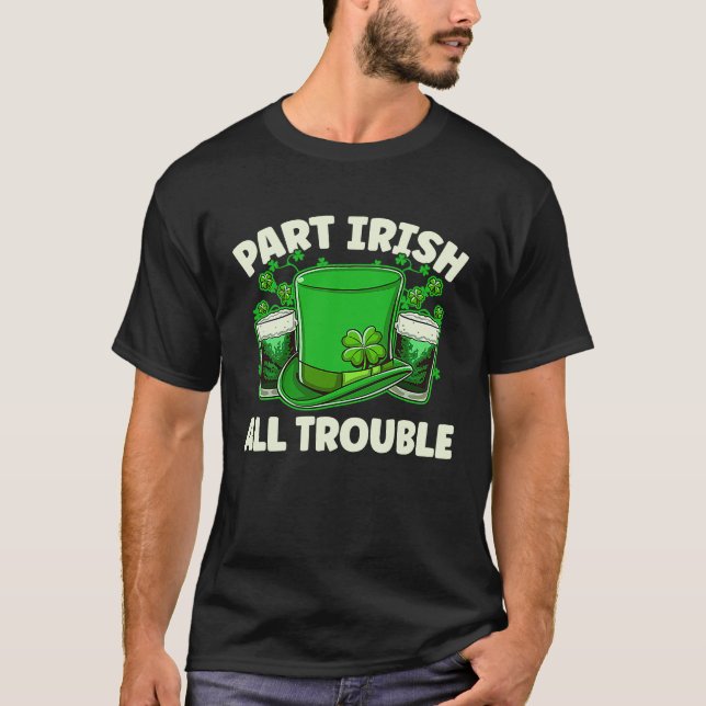 Camiseta Parte Irlandés All Trout Beer St Patricks D (Anverso)