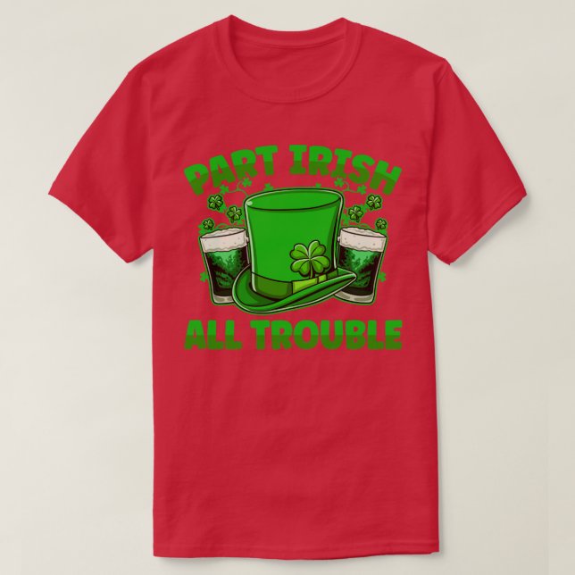Camiseta Parte Irlandés All Trout Beer St Patricks D (Diseño del anverso)
