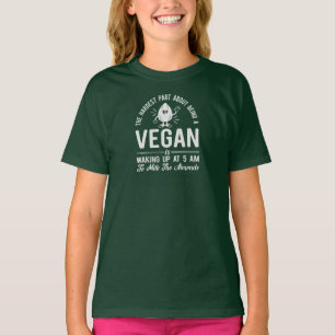 Camiseta Parte más dura Vegan, Leche los almendros, Chica V