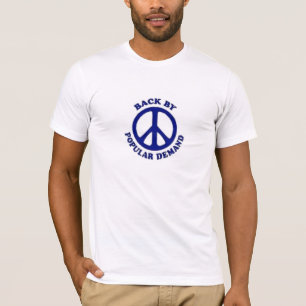 Camiseta Parte posterior de la paz por el azul popular de