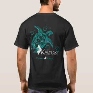 Camiseta Parte posterior delantera de la tortuga de mar de