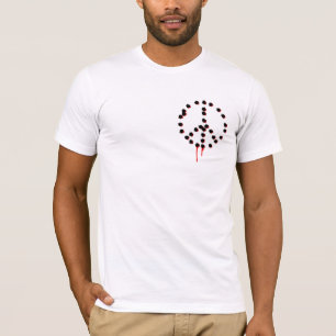 Camiseta Parte posterior: La paz no se puede alcanzar con