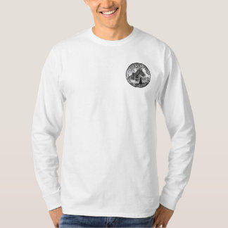 Camiseta Parte posterior larga del T-Kanji de la manga del