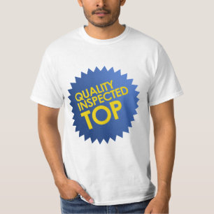 Camiseta Parte superior inspeccionada de calidad