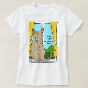 Camiseta Parte trasera de Confianza de Gato o Reloj Redondo