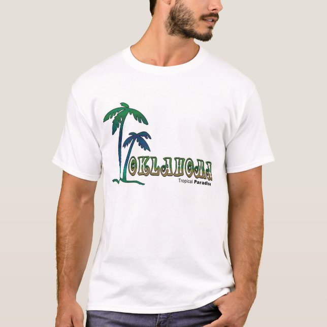 Camiseta Parte tropical 3 del paraíso de Oklahoma… (Anverso)
