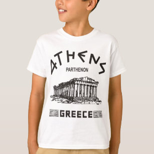 Camiseta Partenón - Atenas - griego (negro)