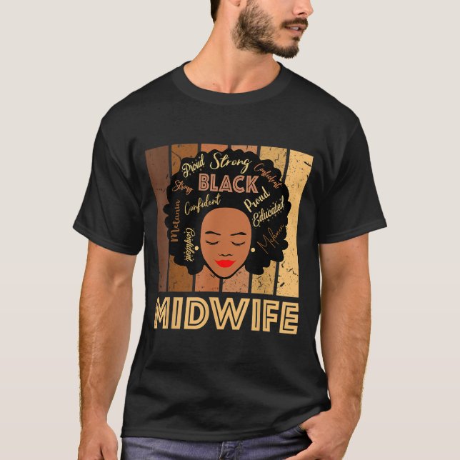 Camiseta Parteras negras fuertes afroamericanas (Anverso)