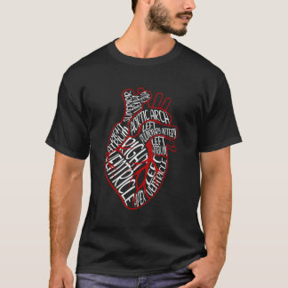 Camiseta Partes Anatómicas Médicas Del Corazón Para Cardio