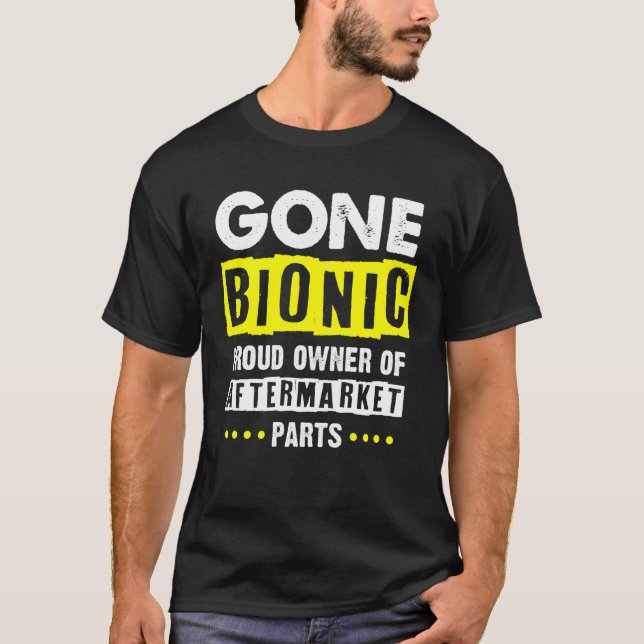 Camiseta Partes Biónicas de Repuesto -Gone Bionic - Rodilla (Anverso)