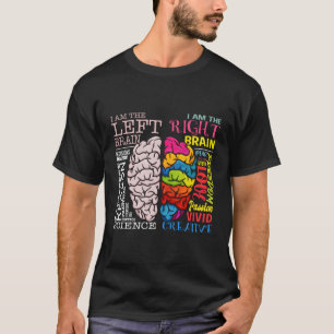 Camiseta Partes Cerebrales Izquierda Y Derecha Tee De Neuro