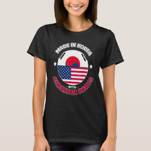 Camiseta Partes Coreano Americano Ascendencia Corea del Sur