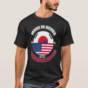 Camiseta Partes Coreano Americano Ascendencia Corea del Sur