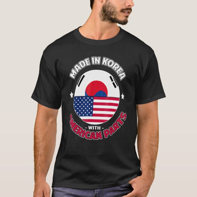 Camiseta Partes Coreano Americano Ascendencia Corea del Sur (Anverso)