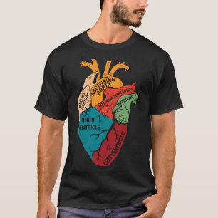 Camiseta Partes De La Cardiología Cardíaca Hombres Mujeres 