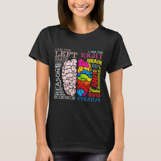 Camiseta Partes del cerebro izquierda y derecha Neurocienci