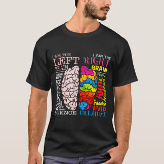 Camiseta Partes del cerebro Neurociencia del cerebro izquie