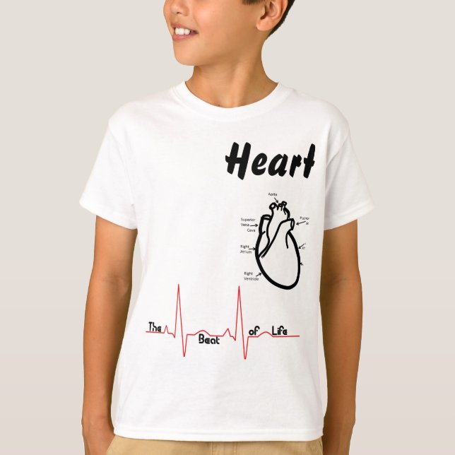 Camiseta Partes del cuerpo -- Corazón humano (Anverso)