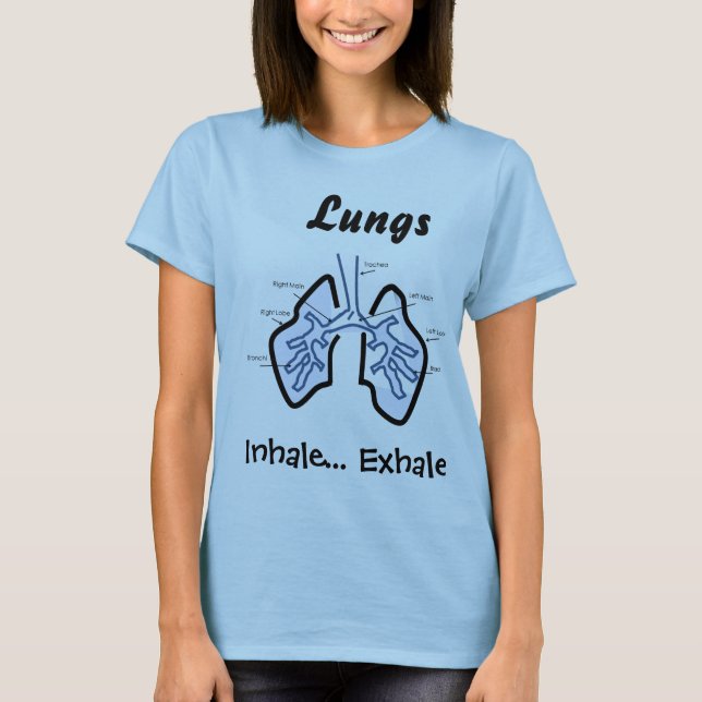 Camiseta Partes del cuerpo -- Pulmones humanos (Anverso)