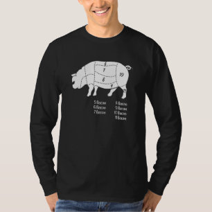 Camiseta Partes divertidas de carne de cerdo barbacoa de to