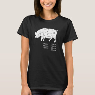 Camiseta Partes divertidas de carne de cerdo barbacoa de to
