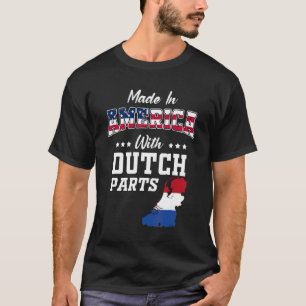 Camiseta Partes Holandeses de América Mapa de los Países Ba