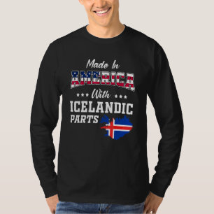 Camiseta Partes islandesas de América Mapa de Islandia Band