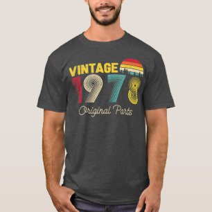 Camiseta Partes originales antiguas 1978 Guay Hombres y muj