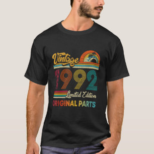 Camiseta Partes originales antiguas 1992 Hombres Mujeres de