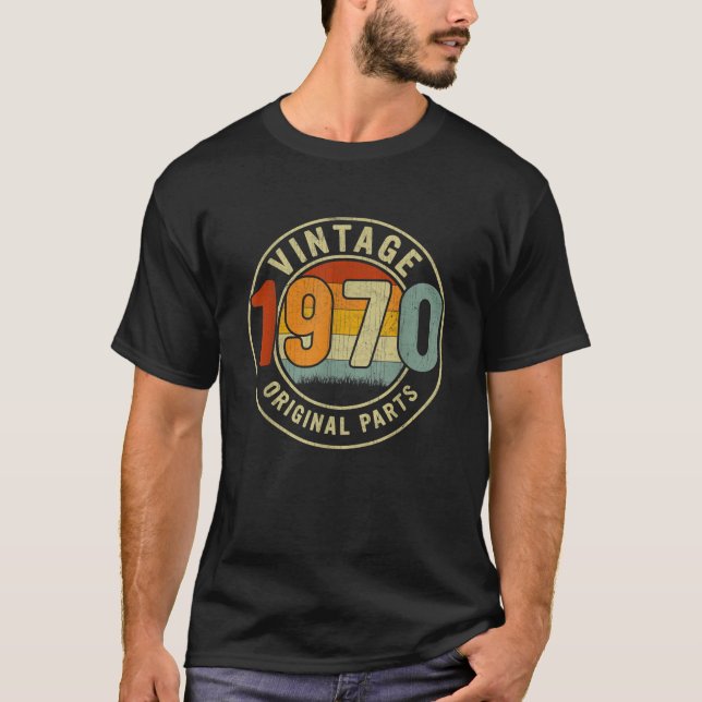 Camiseta Partes originales antiguas de 53 años de edad 1970 (Anverso)