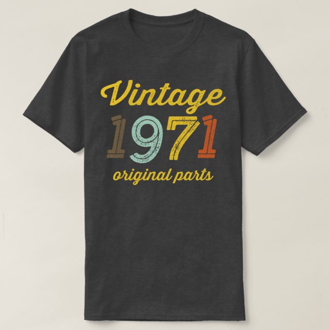 Camiseta Partes originales de la época 1971 (Diseño del anverso)