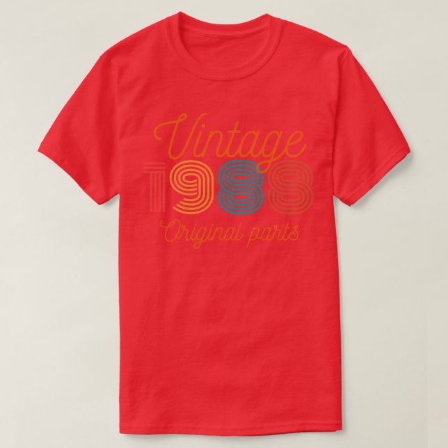 Camiseta Partes originales de la época 1988 (Diseño del anverso)